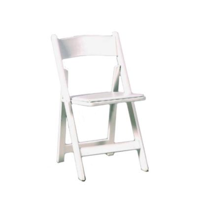 Image of White Resin Folding Chair 
