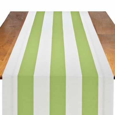 Image of Cabana Stripe Aloe Table Runner