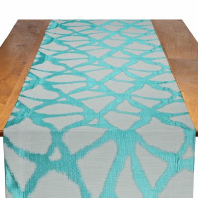 Image of Fractal Aqua Table Runner