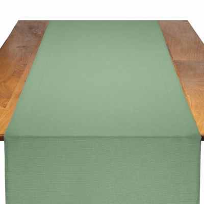 Image of Faille Basil Table Runner