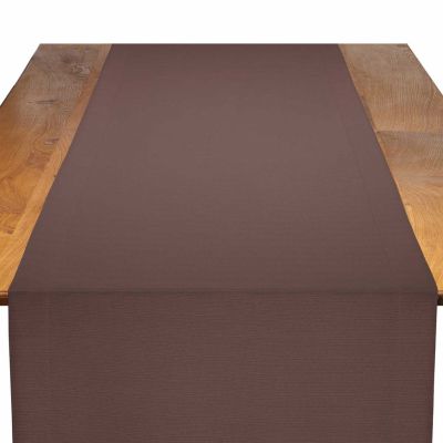 Image of Faille Brown Table Runner