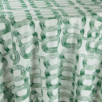 Image of Brush Rings Green Table Linen