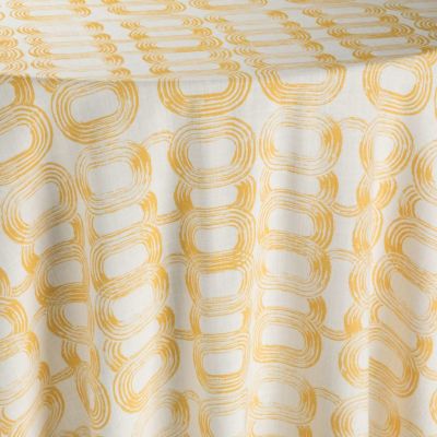 Image of Brush Rings Mustard Table Linen