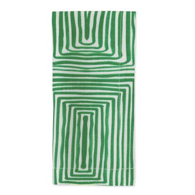 Image of Brush Squares Green Napkin