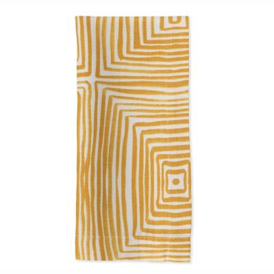 Image of Brush Squares Mustard Napkin