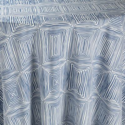 Image of Brush Squares Blue Table Linen
