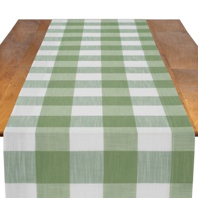 Image of Buffalo Check Kiwi Table Runner