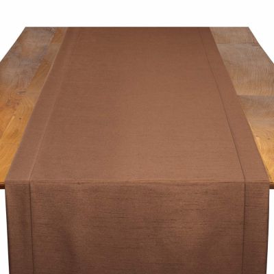Image of Shantung Chestnut Table Runner
