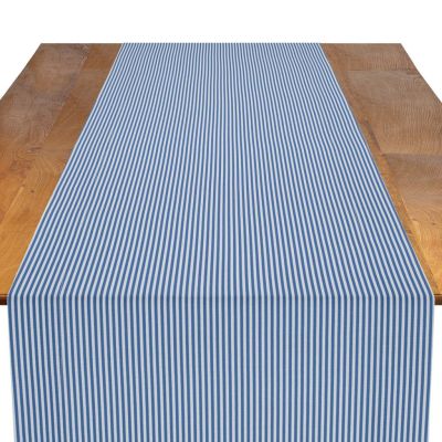 Image of Cottage Stripe Cobalt Table Runner