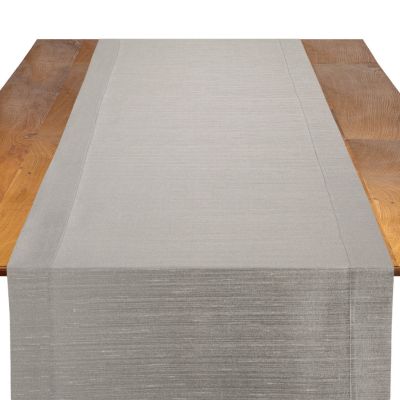 Image of Dupionique Iridescence Platinum Table Runner