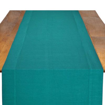 Image of Dupionique Iridescence Aqua Table Runner