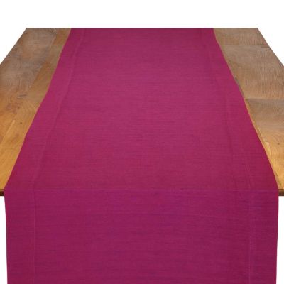 Image of Dupionique Iridescence Fuchsia Table Runner