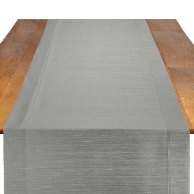 Image of Dupionique Iridescence Silver Table Runner