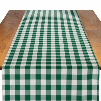 Image of Gingham Green Table Runner