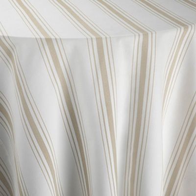 Image of Harbor Stripe Tan Table Linen