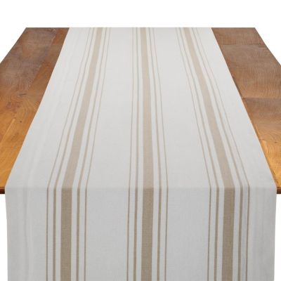 Image of Harbor Stripe Tan Table Runner