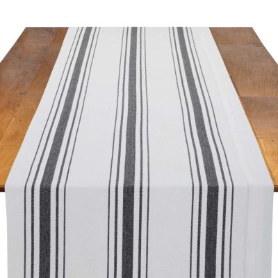 Image of Harbor Stripe White Table Runner