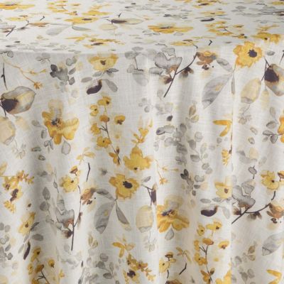 Image of Harper Yellow Grey Table Linen