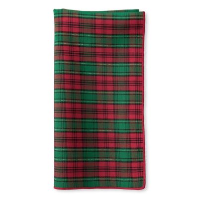 Image of Red Green Holiday Plaid Napkin