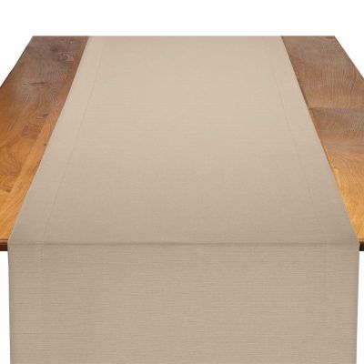 Image of Faille Latte Table Runner