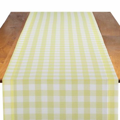 Image of Gingham Maize Table Runner
