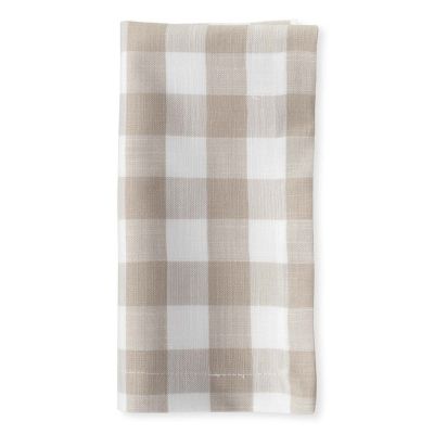 Image of Mini Check Travertine Napkin