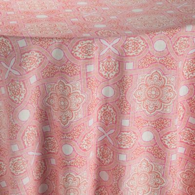 Image of Mosaic Tile Pink Table Linen
