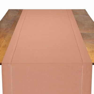 Image of Hemstitch Persimmon Table Runner