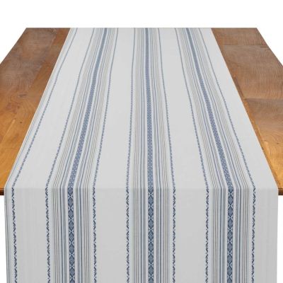 Image of Prairie Blue/White Table Runner