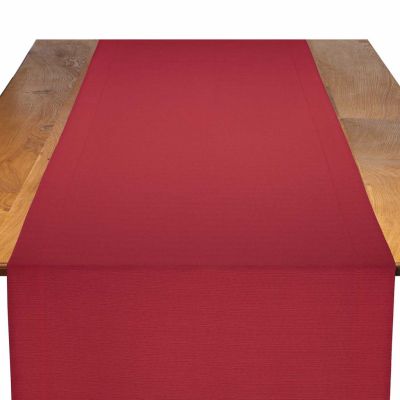Image of Faille Red Table Runner