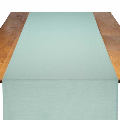 Image of Faille Sea Glass Table Runner