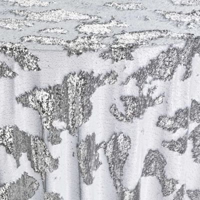 Image of Mermaid Sequin Silver Table Linen