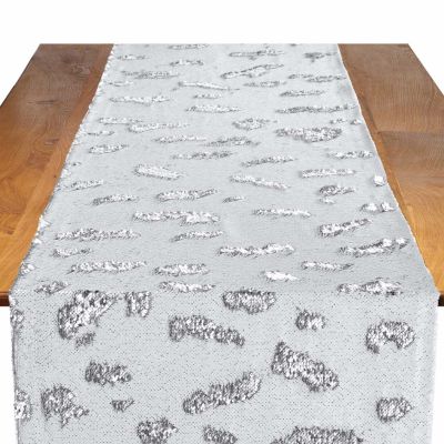 Image of Mermaid Sequin Silver Table Runner