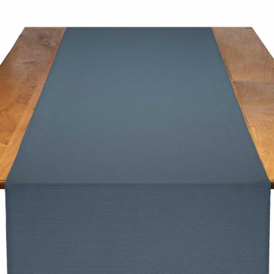 Image of Faille Slate Table Runner