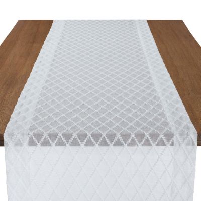 Image of Veranda White Table Runner