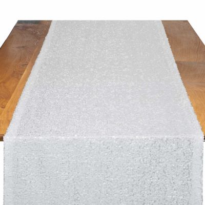 Image of Gabriella White Table Runner