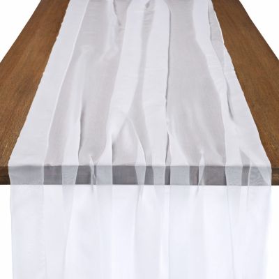 Image of Graceful White Table Runner