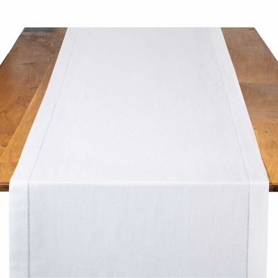 Image of Hemstitch White Table Runner
