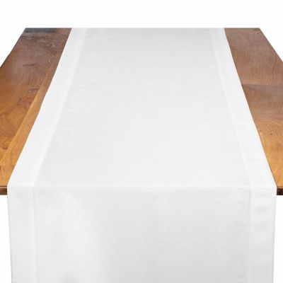 Image of Shantung White Table Runner